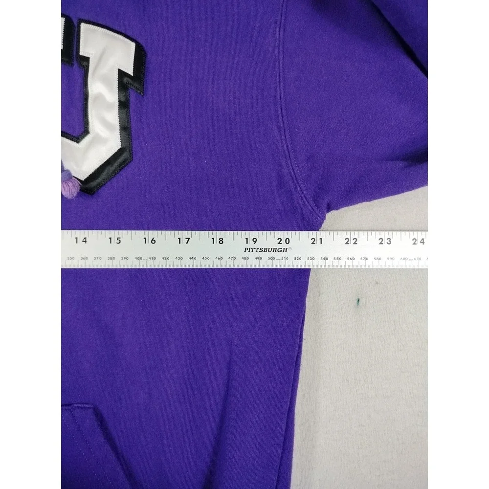 TCU Horned Frogs Hoodie Mens Medium Purple Badger Sport Fleece NCAA Embroidered